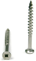 #10 x 2-1/2' Wood Screw 18-8 Stainless Steel Square Drive, Bugle Head (Quantity: 1500) Type 17 Wood Cutting Point, 1-3/4' of Thread Length, #10 Diameter, 2-1/2' Screw Length