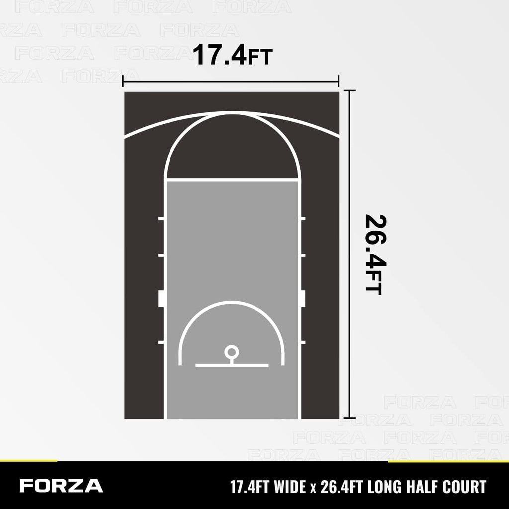 FORZA Basketball Court Modular Floor Tile [FIBA/NBA Standard] | Premium Outdoor Basketball Flooring for Home Courts