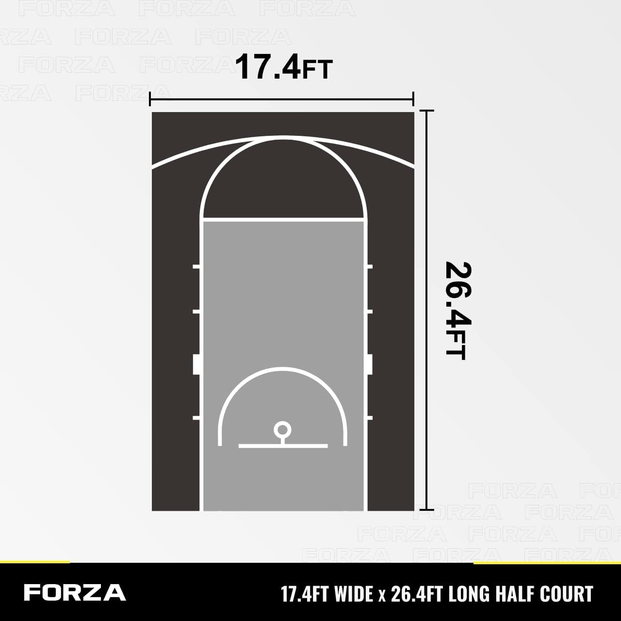 FORZA Basketball Court Modular Floor Tile [FIBA/NBA Standard] | Premium Outdoor Basketball Flooring for Home Courts