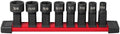 8 PC 49-16-1640 for Milwaukee 6-Point design Non-slip hex geometry Box Ratchet Socket Set Length 9 in Width 1.54 in Height 2.17 in