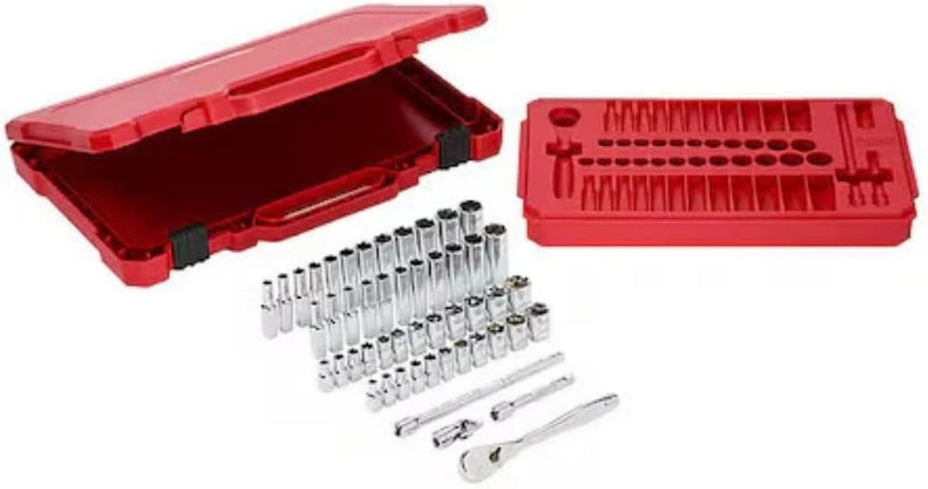 1/4' Drive 50Pc Ratchet & Socket Set - Sae & Metric For Milwaukee Tool 4822-9004
