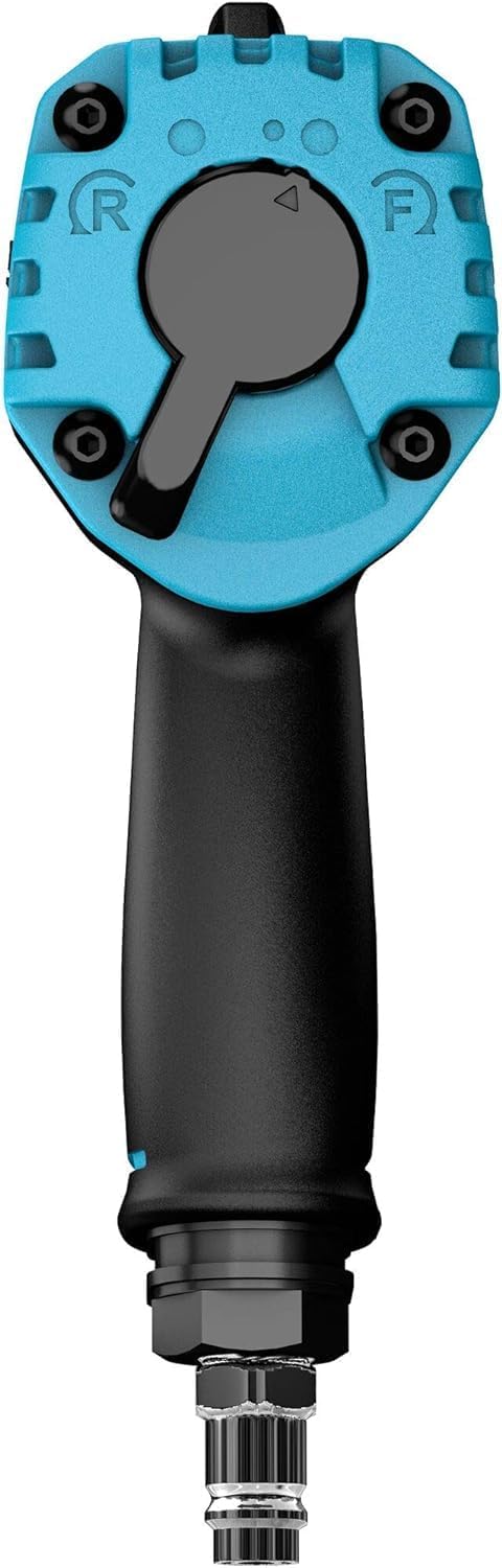 HAZET Impact Wrench 9012TT I Max. Loosening Torque1622ft-Lbs/T 2200 Nm, Square Drive 12.5 Mm (1/2 Inch) I High-Performance Double-Hammer Impact Wrench- Compact and Lightweight