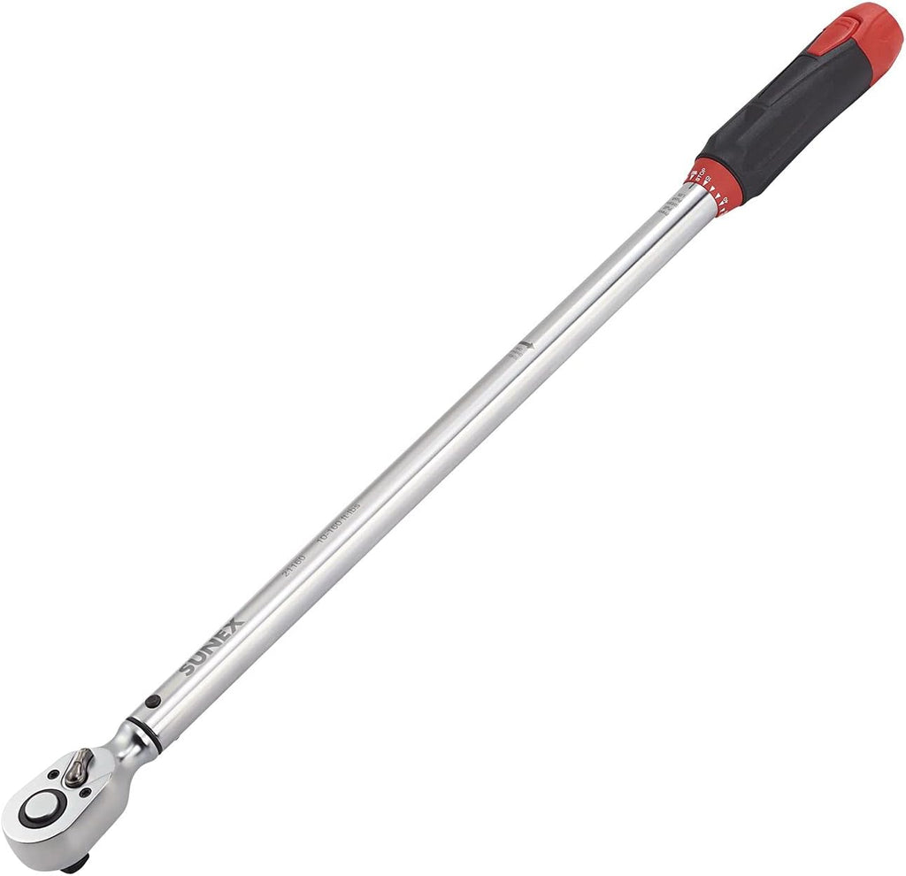 SUNEX TOOLS 21160 1/2-Inch Drive Indexing Torque Wrench, 10-160 ft/lb, 48-Tooth, with 16-Position Torque Selecting Mechanism