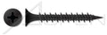 (7000 pcs) #6 X 2, Drywall Screws, Bugle Phillips Drive, Hi-Lo Double-Lead Thread, Fine Thread, Steel, Black Phosphate