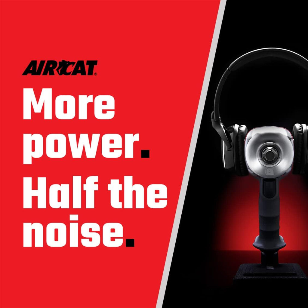 AIRCAT 1250-K 1/2-Inch Nitrocat Composite Twin Clutch Impact Wrench - Composite Impact Wrench with 950 ft-lb Max Torque - Quiet Operation - Reinforced Housing - Hard-Hitting - Ergonomic