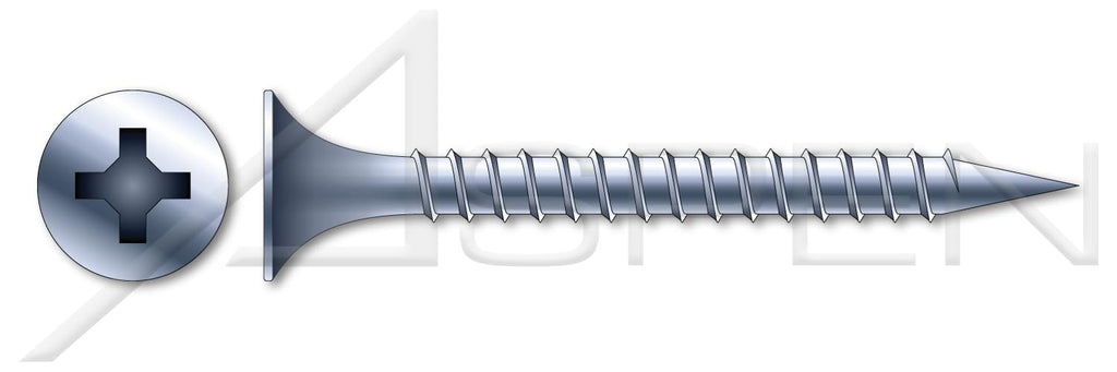 (3500 pcs) #8 X 2, Drywall Screws, Bugle Phillips Drive, Coarse Thread, Steel, Zinc Plated