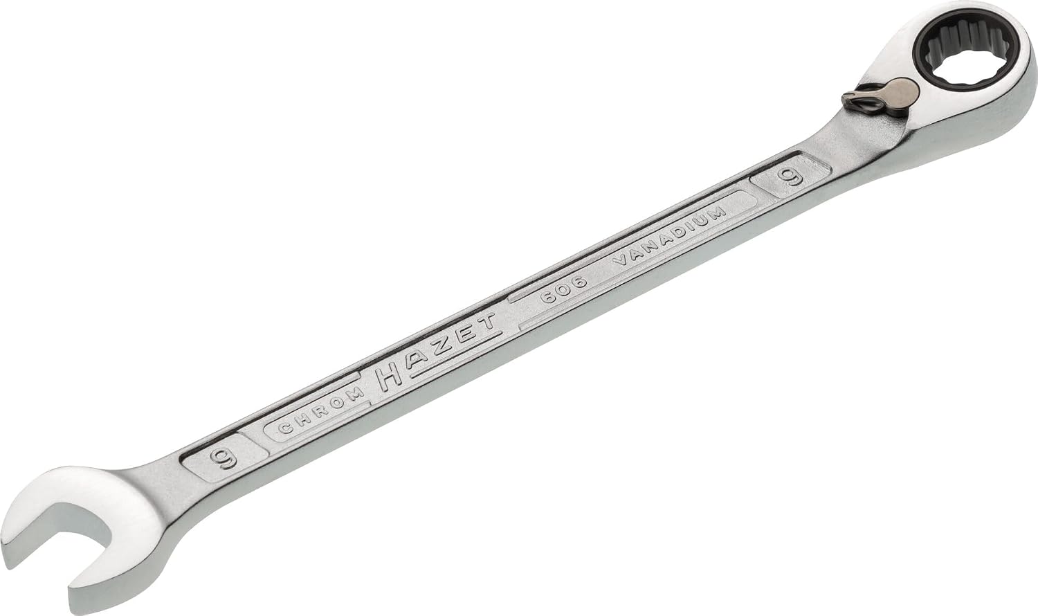 Hazet 606N/12 12-Point Profile Ratcheting Combination Wrench Set - Chrome-Plated