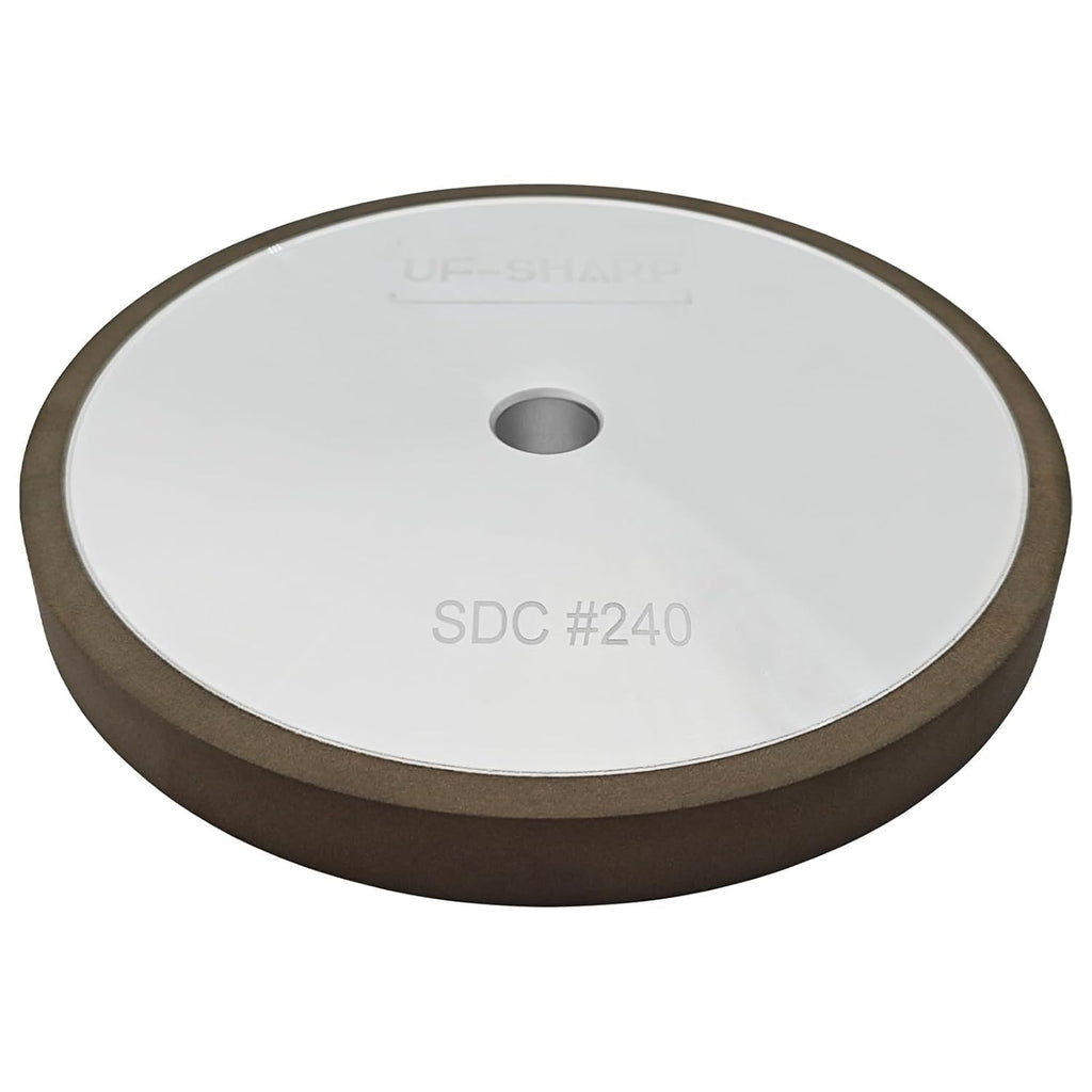 Resin Diamond Grinding Wheel for Twice as Sharp, 240 Grit, 5 inch Dia, 1/2 inch Thick, 1/2 inch Arbor (5 inch, 240, Medium)
