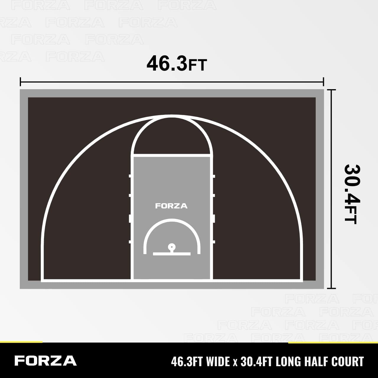 FORZA Basketball Court Modular Floor Tile [FIBA/NBA Standard] | Premium Outdoor Basketball Flooring for Home Courts