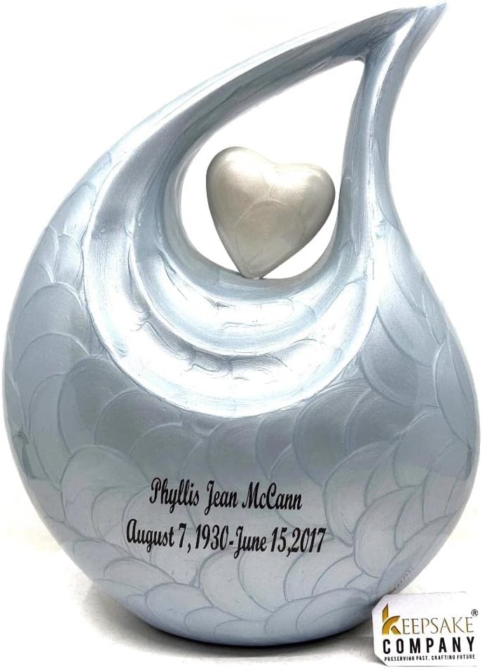 Glossy Multicolor Personalized Urn Personalized - Heart Urns for Human Ashes Adult -Cremation Urns for Adult Ashes -Decorative Urns - (27-Customizable Assorted Color Teardrop, Large)
