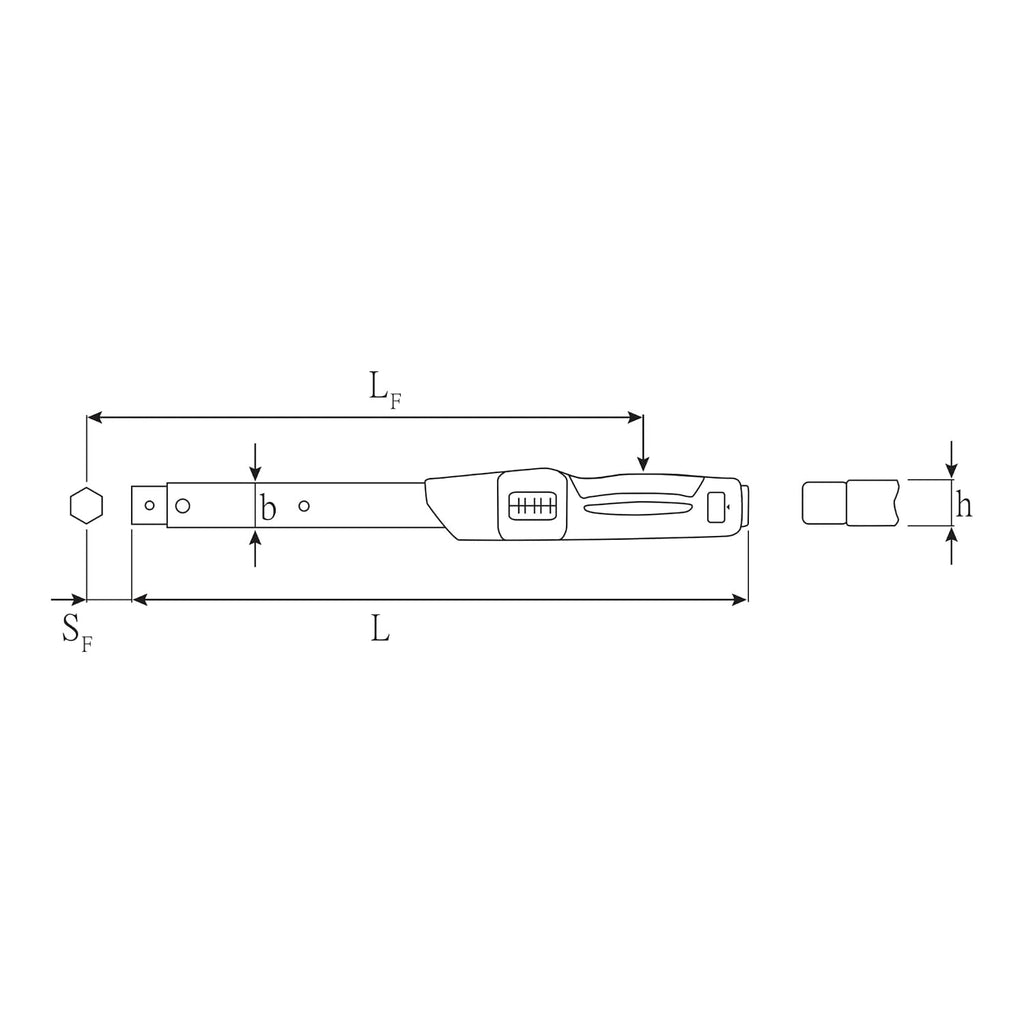 Stahlwille 96503012 Fix Service MANOSKOP Torque Wrench, 25-130 N.m, 14x18 mm, Quick Release Safety Lock, Interchangeable Plug-In Tools, 2-Component Handle, Made in Germany