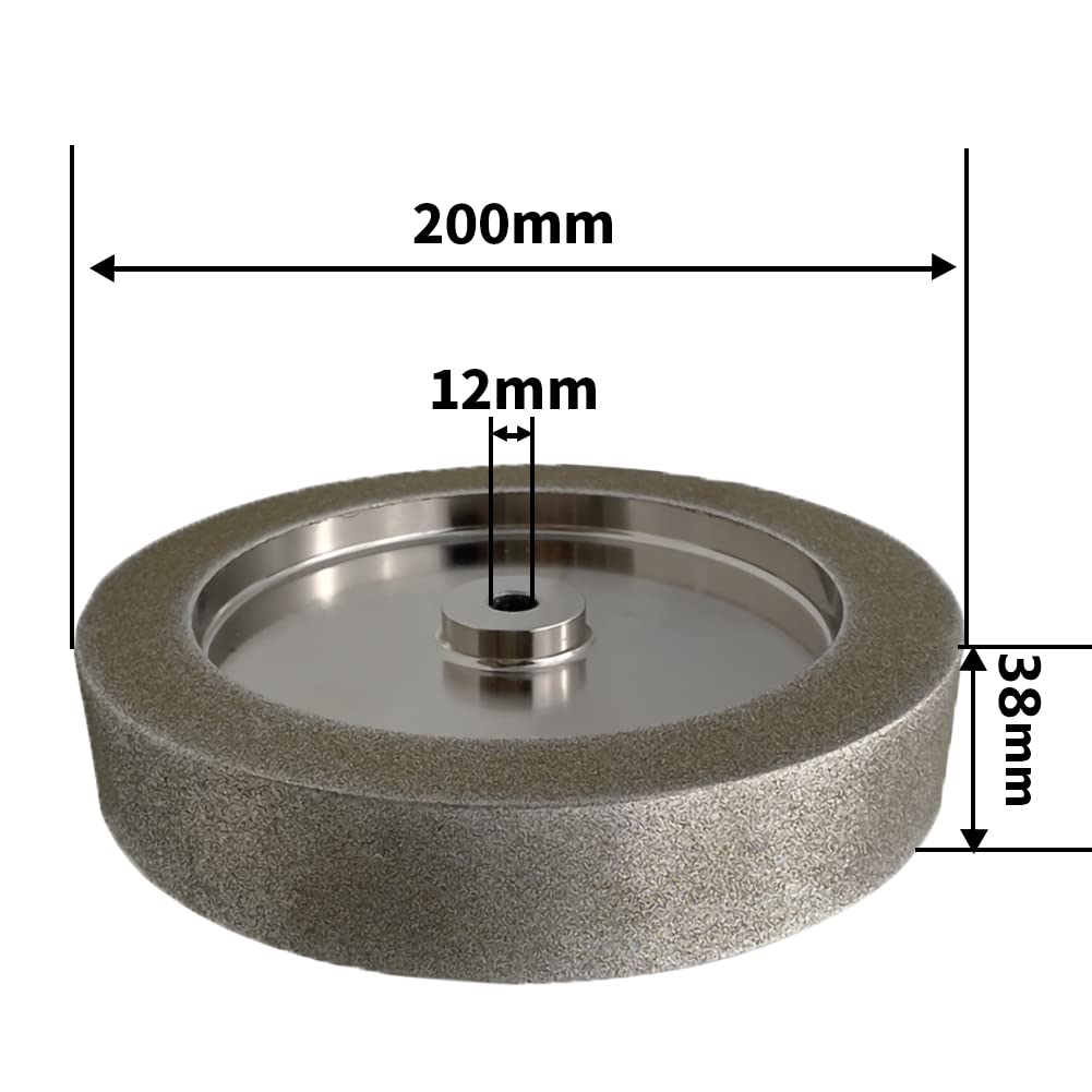 CBN Grinding Wheel for Tormek T4 Sharpening System - 200mm*38mm*12mm,Grinding Wheel for Sharpening HSS Tools 80 Grit