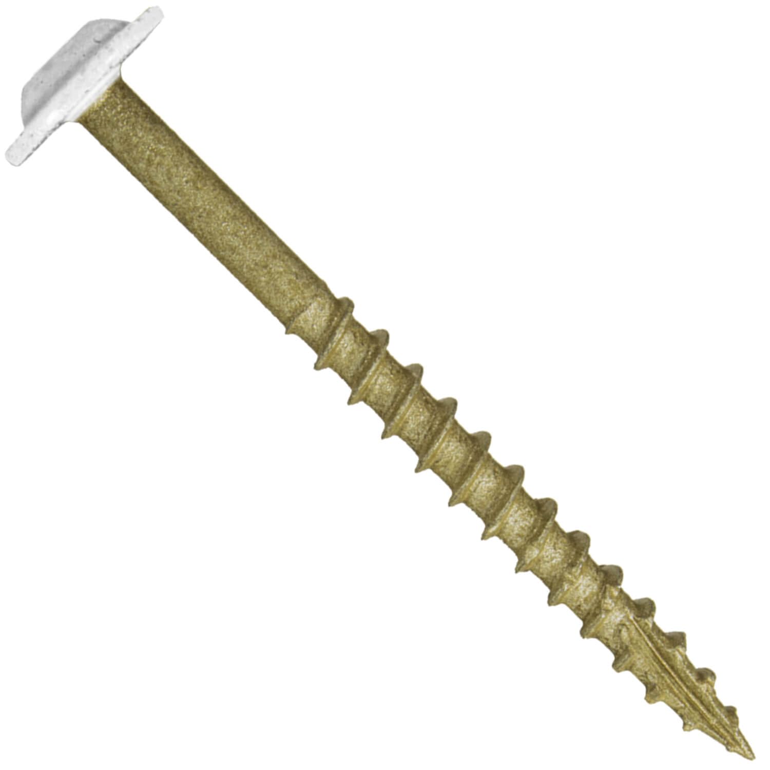 8 x 2 White Bronze Star Multipurpose Torx/Star Drive - Exterior Coated Modified Truss Head Cabinet Wood Screw - 1 Pound CASE - 42 Boxes 5,796 Screws