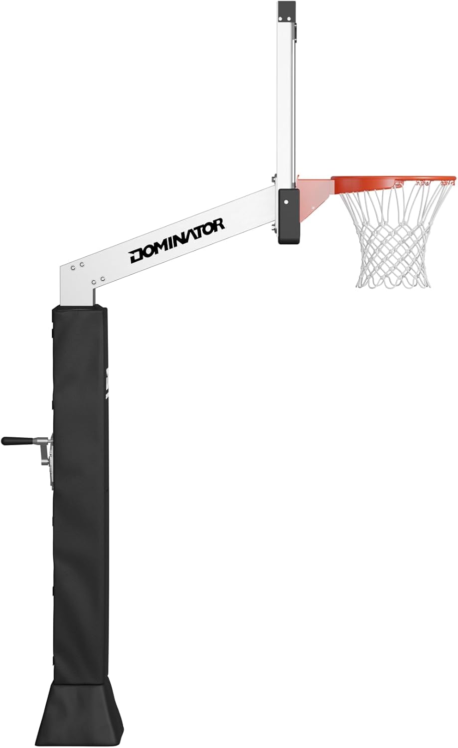 DOMINATOR Premium Inground Adjustable Basketball Hoop - 54' Backboard w/ 2.5' Overhang - Aluminum Adjustable Basketball Goal - Adjusts from 7.5' - 10', Made of Heavy Duty Rust Proof Aluminum
