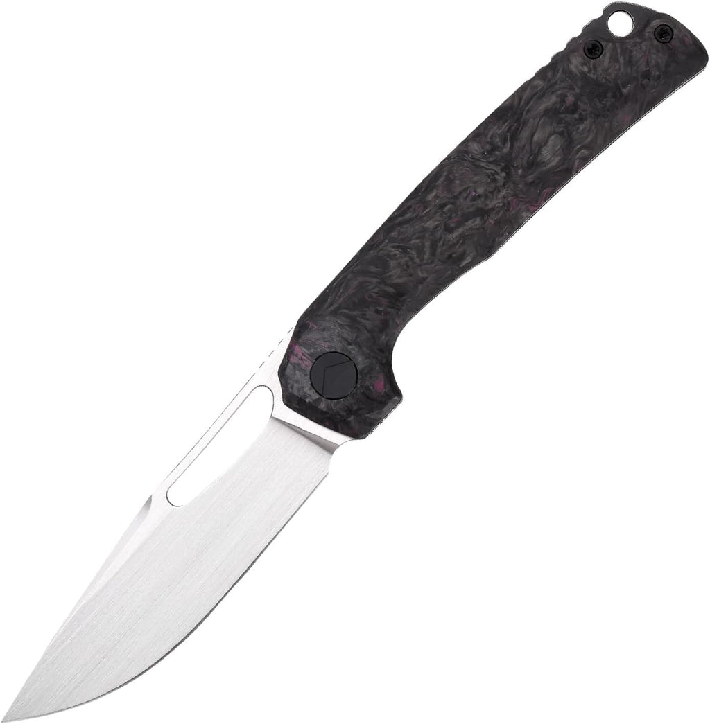 Pocket Knife, 3.5' M390 Blade Folding Knife Hunting Knife Survival Knife with Pocket Clip, EDC Knives for Hunting Camping Survival Outdoor Fishing Hiking (Purple&Black)