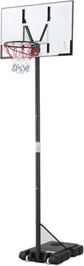 Amazon Basics Portable Basketball Hoop Outdoor Goal System, 4.75-10ft Adjustable