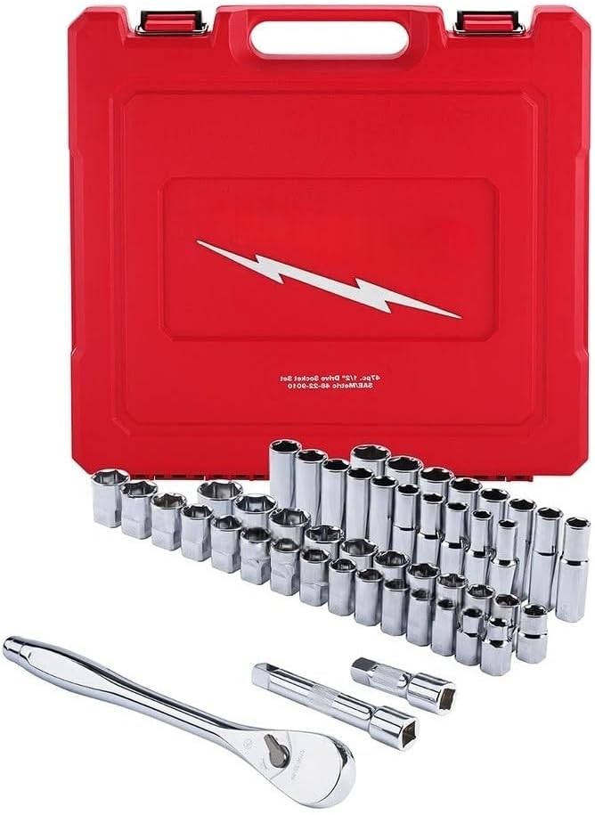 New 48-22-9010 Ratchet Wrench for Milwaukee 1/2' Socket Wrench Set - 47PC