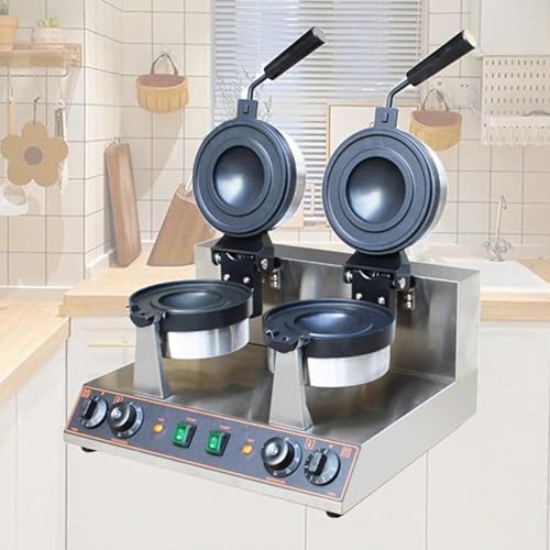 Commercial Electric Burger Waffle Maker - Non-Stick Hamburger Press & Ice Cream Waffle Baker, Dual Function Breakfast Machine for Home Kitchen, Ideal for Delicious Brunch & Easy Cooking