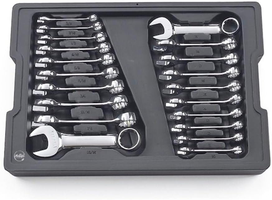SAE/Metric Stubby Wrench Set 20 pcs., Mfr: 81903-A