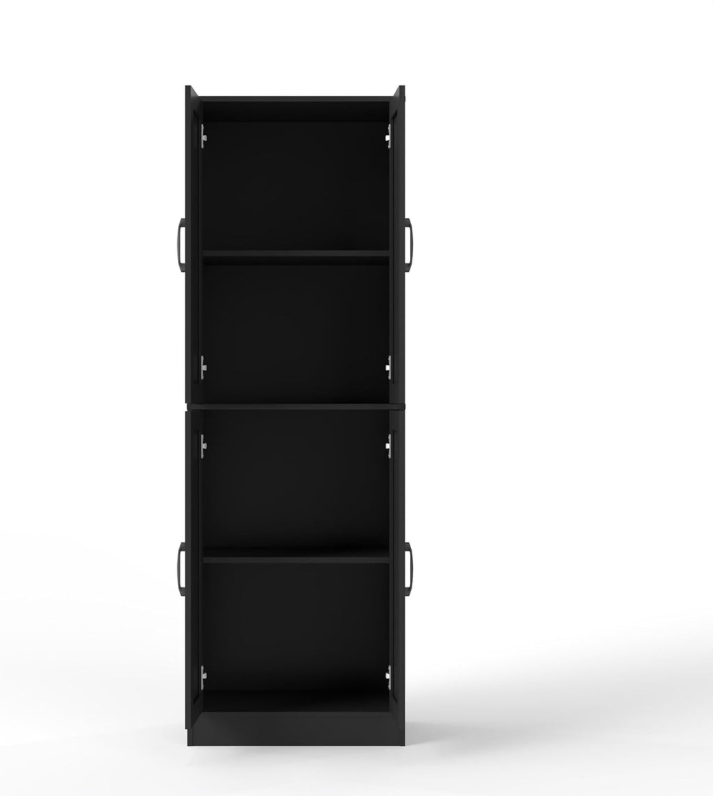 Storage Cabinet,Kitchen Pantry Cabinet,Kitchen Pantry Storage Cabinets with 4 Doors,Tall Kitchen Pantry with Adjustable Shelves,Cupboard for Kitchen,Pantry,Dining Room,Living Room and Bathroom,Black