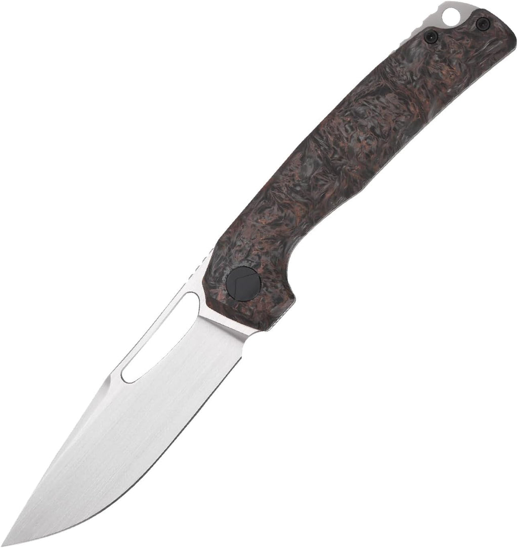Pocket Knife, 3.5' M390 Blade Folding Knife Hunting Knife Survival Knife with Pocket Clip, EDC Knives for Hunting Camping Survival Outdoor Fishing Hiking (Copper&Grey)