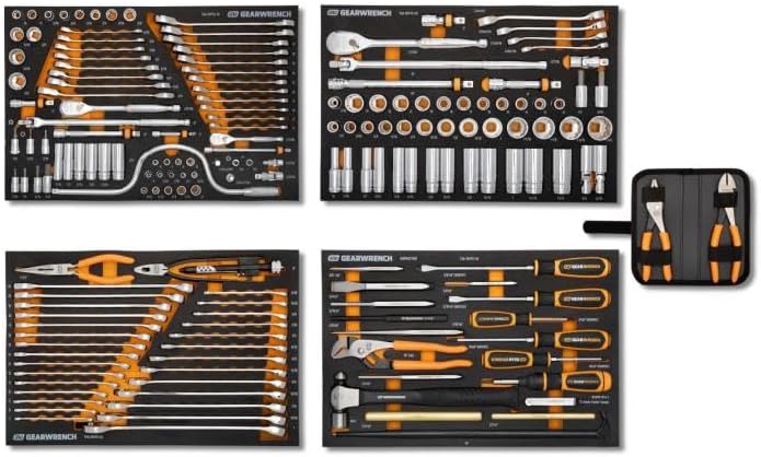 GEARWRENCH 184 Piece 1/4', 3/8' and 1/2' Drive GMTK Tool Kit in Foam Trays | GWGMTK184