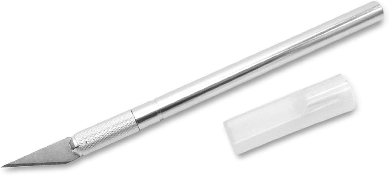 SMB Precision Aluminum Hobby Knife w/Cap, #11 Blade (1/4/10/25/100 pcs)