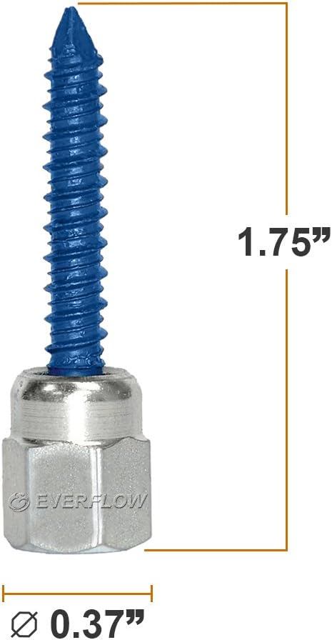 Everflow Sammys 8059957-100 CST 20 3/8 Inch Screw Vertically Threaded Rod Anchor Designed for Concrete Structure, Steel, Zinc Finish, Corrosion Resistance, 5/16 x 1-3/4 Inch Screw Length (pack of 100)