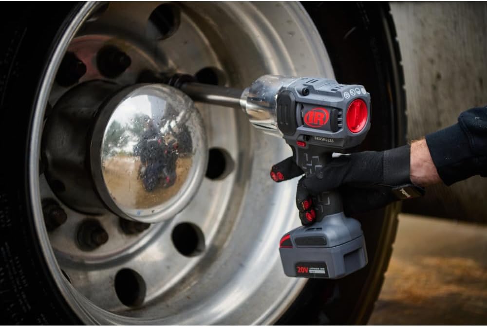 Ingersoll Rand W8571-K2 3/4' 20V Cordless Impact Wrench 2 Battery Kit, 2000 ft-lb Torque, 6' Extended Anvil, Friction Ring Thru-hole, Pistol