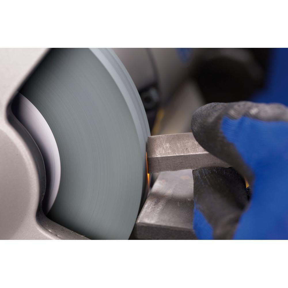 PFERD Vitrified Bench Grinding Wheel - Carbide, 12' Diameter, 1-1/2' Thick, 3' Arbor, 80 Grit, Silicon Carbide, for Carbide Tool Sharpening and Grinding - Part 61698
