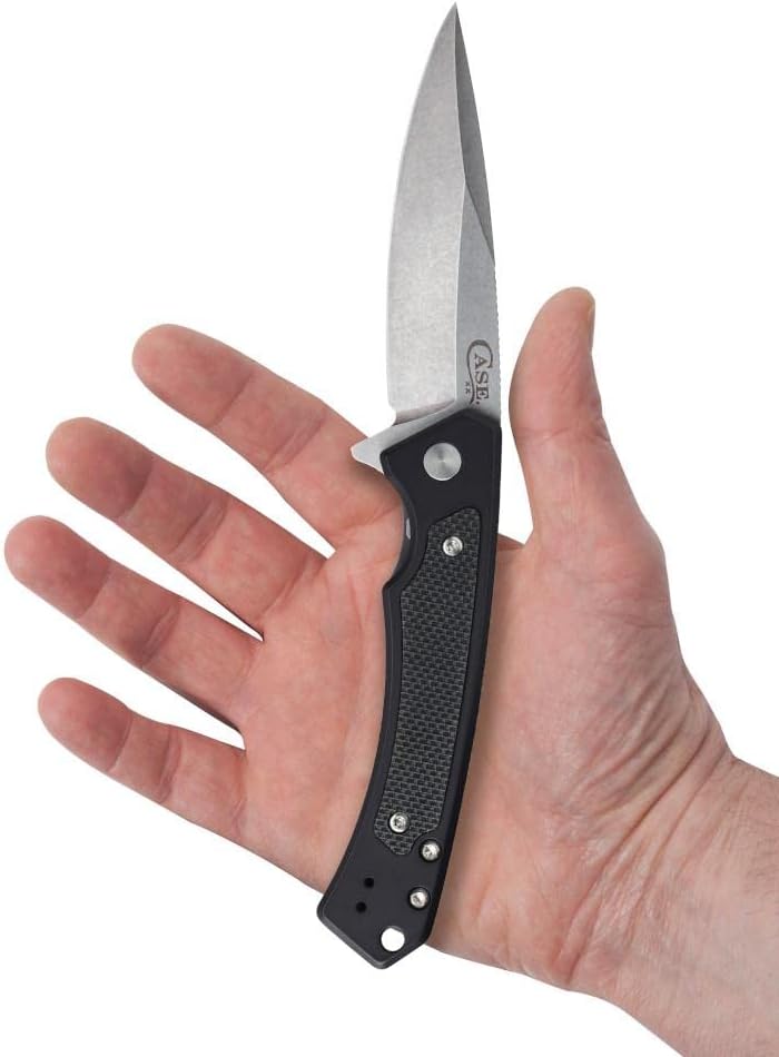 Case XX WR Pocket Knife Marilla EDC, S35VN Drop Point Blade, Black Anodized Aluminum Handle W/Clip #25880 (MARILLA) 4 3/4' Inches Closed