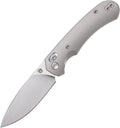 Folding Pocket Knife, 3.31'' M390 Blade, Erogonomic Titanium Handle, Pocket Knife for Men, EDC Knife for Hunting, Outdoor Survival Fishing Hiking Camping Knives (Grey)