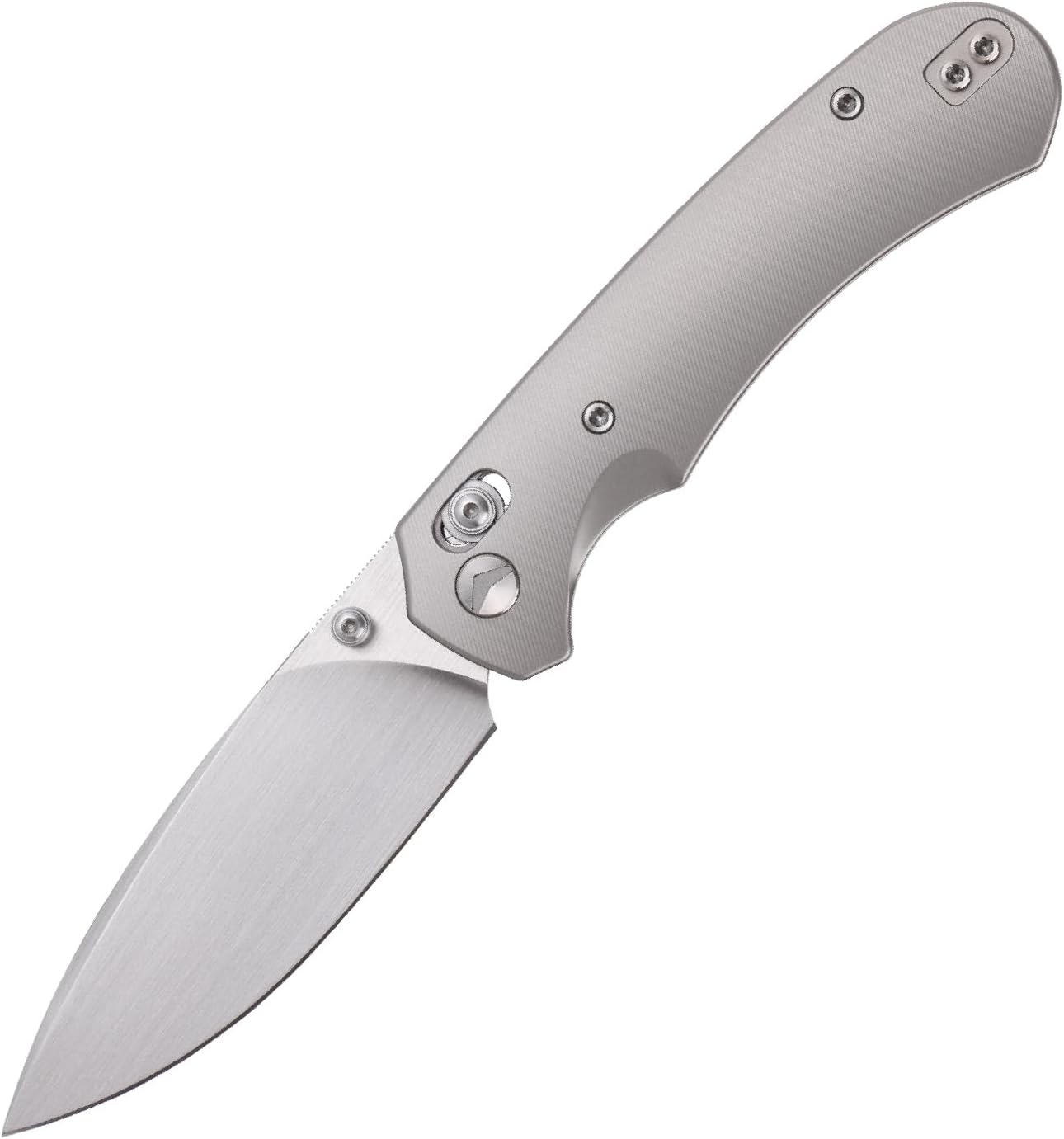 Folding Pocket Knife, 3.31'' M390 Blade, Erogonomic Titanium Handle, Pocket Knife for Men, EDC Knife for Hunting, Outdoor Survival Fishing Hiking Camping Knives (Grey)