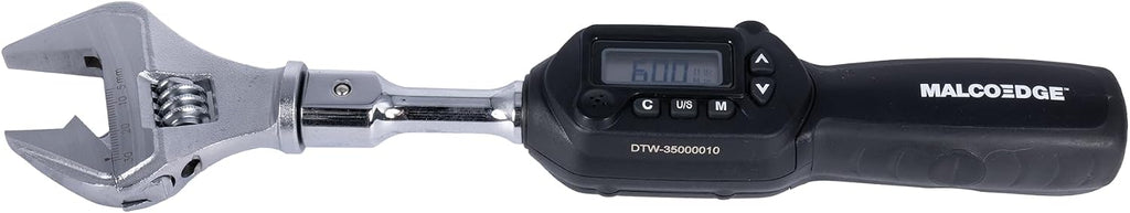 MalcoEdge DTW Digital Torque Wrench with Adjustable Head – Programmable, Multi-Unit Display, 3–62 ft-lb Range – Precision Torque Tool for HVAC-R