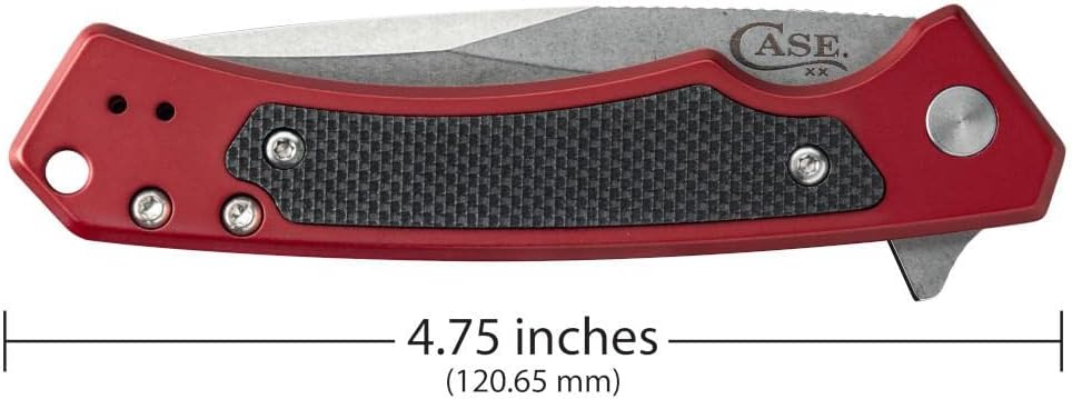 Case XX WR Pocket Knife Marilla EDC, S35VN Drop Point Blade, Red Anodized Aluminum Handle W/Clip #25881 (MARILLA) 4 3/4' Inches Closed