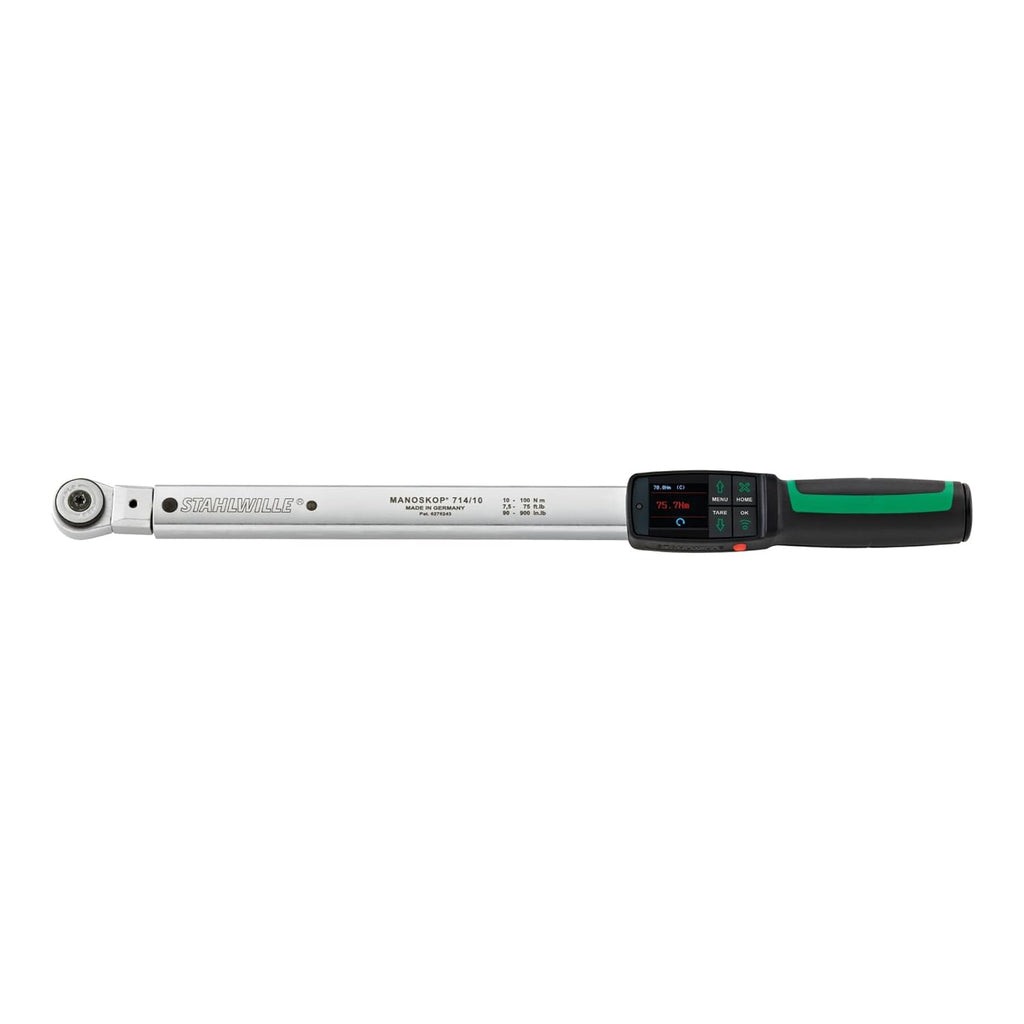 Stahlwille 96501010 MANOSKOP Tightening Angle Torque Wrench, Size 10, 10–100 N.m, Reversible Ratchet Insert, QuickRelease Safety Lock, Made in Germany