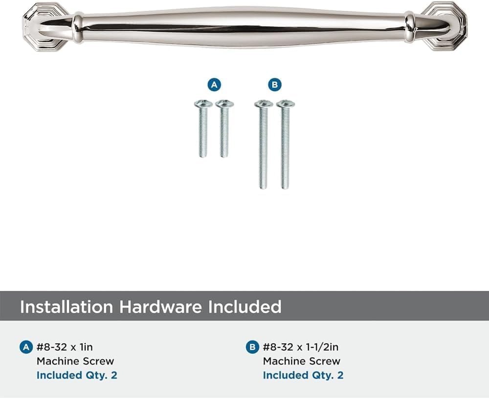 khtumeware 3 Pack Appliance Handle Pull 12 Inch(305mm) Polished Nickel Heavy Duty Solid Cabinet Handles Cabinet Pulls Heavy Duty Solid Cabinet Hardware for Cupboard Drawer Pulls Dresser Handle