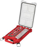 28pc 48-22-9481 for Milwaukee 3/8' Drive Ratchet & Socket Set with PACKOUT Organizer - Silver