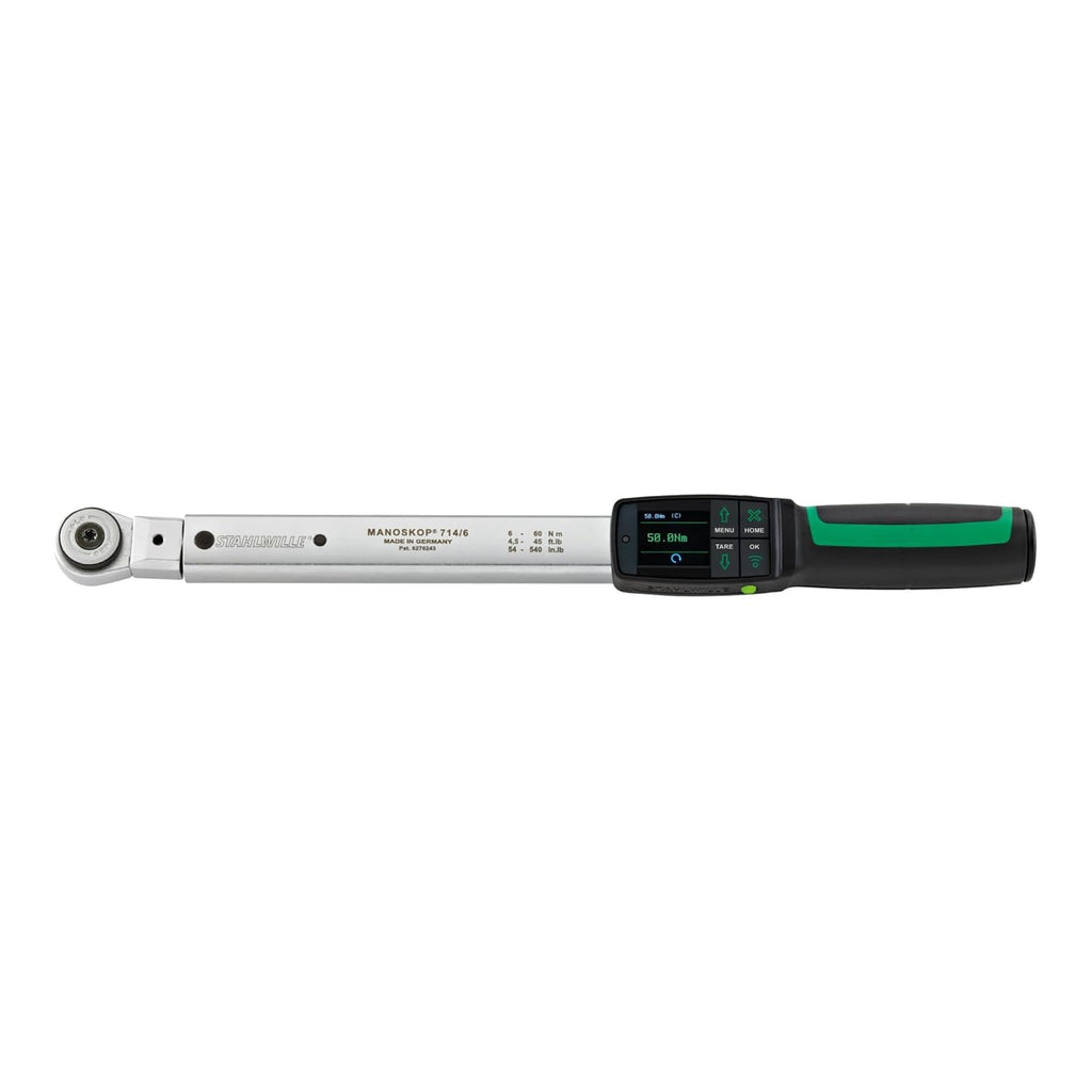 Stahlwille 96501006 MANOSKOP Tightening Angle Torque Wrench, Size 6, 6–60 N.m, Reversible Ratchet Insert, QuickRelease Safety Lock, Made in Germany