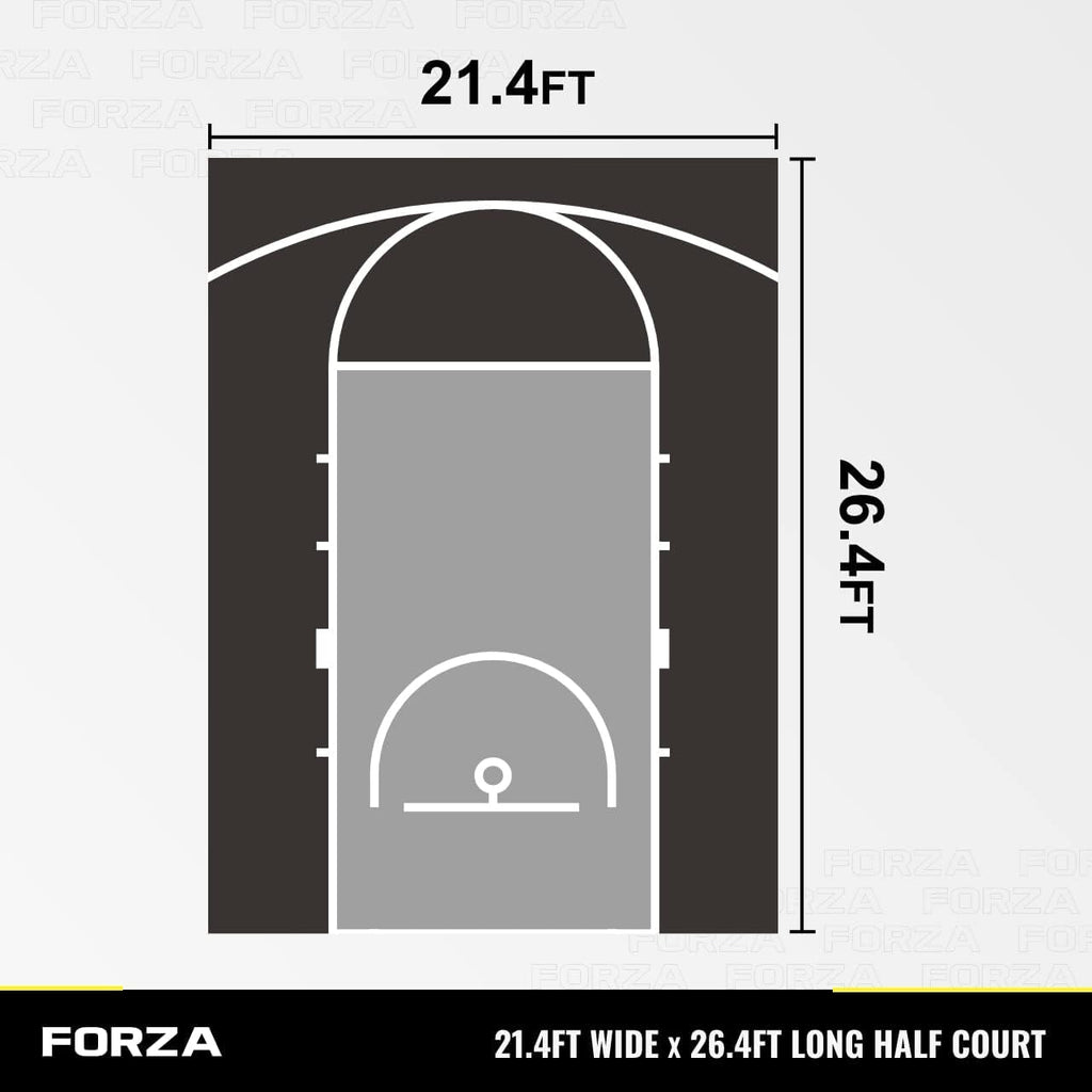 FORZA Basketball Court Modular Floor Tile [FIBA/NBA Standard] | Premium Outdoor Basketball Flooring for Home Courts