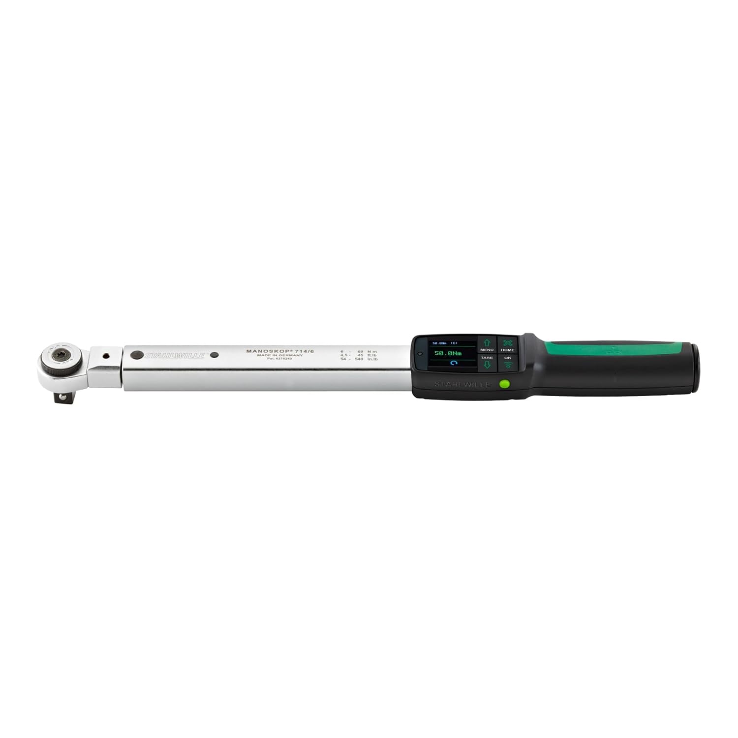 Stahlwille 96501006 MANOSKOP Tightening Angle Torque Wrench, Size 6, 6–60 N.m, Reversible Ratchet Insert, QuickRelease Safety Lock, Made in Germany
