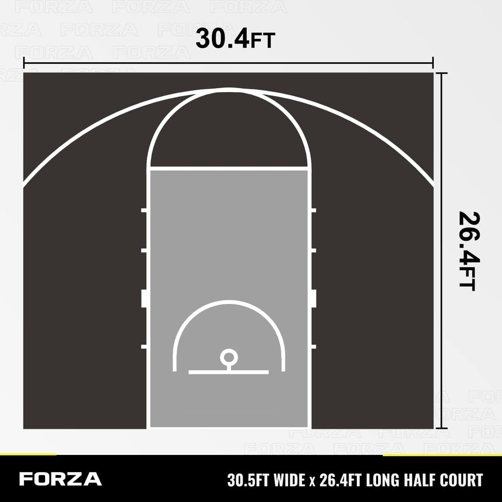FORZA Basketball Court Modular Floor Tile [FIBA/NBA Standard] | Premium Outdoor Basketball Flooring for Home Courts