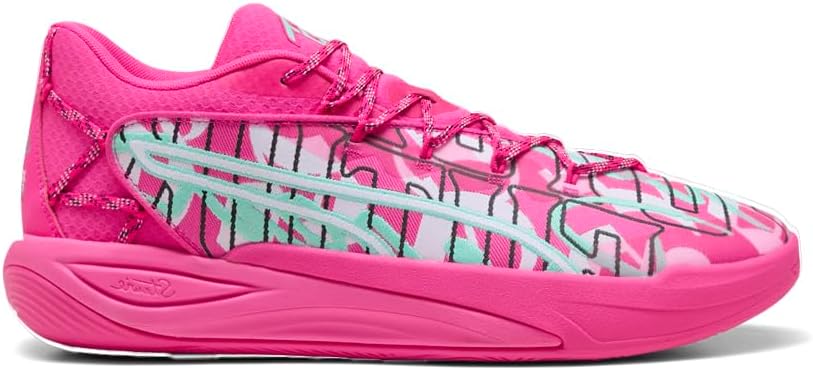 PUMA Womens Stewie 4 Timeless Basketball Sneakers Shoes - Green, Pink
