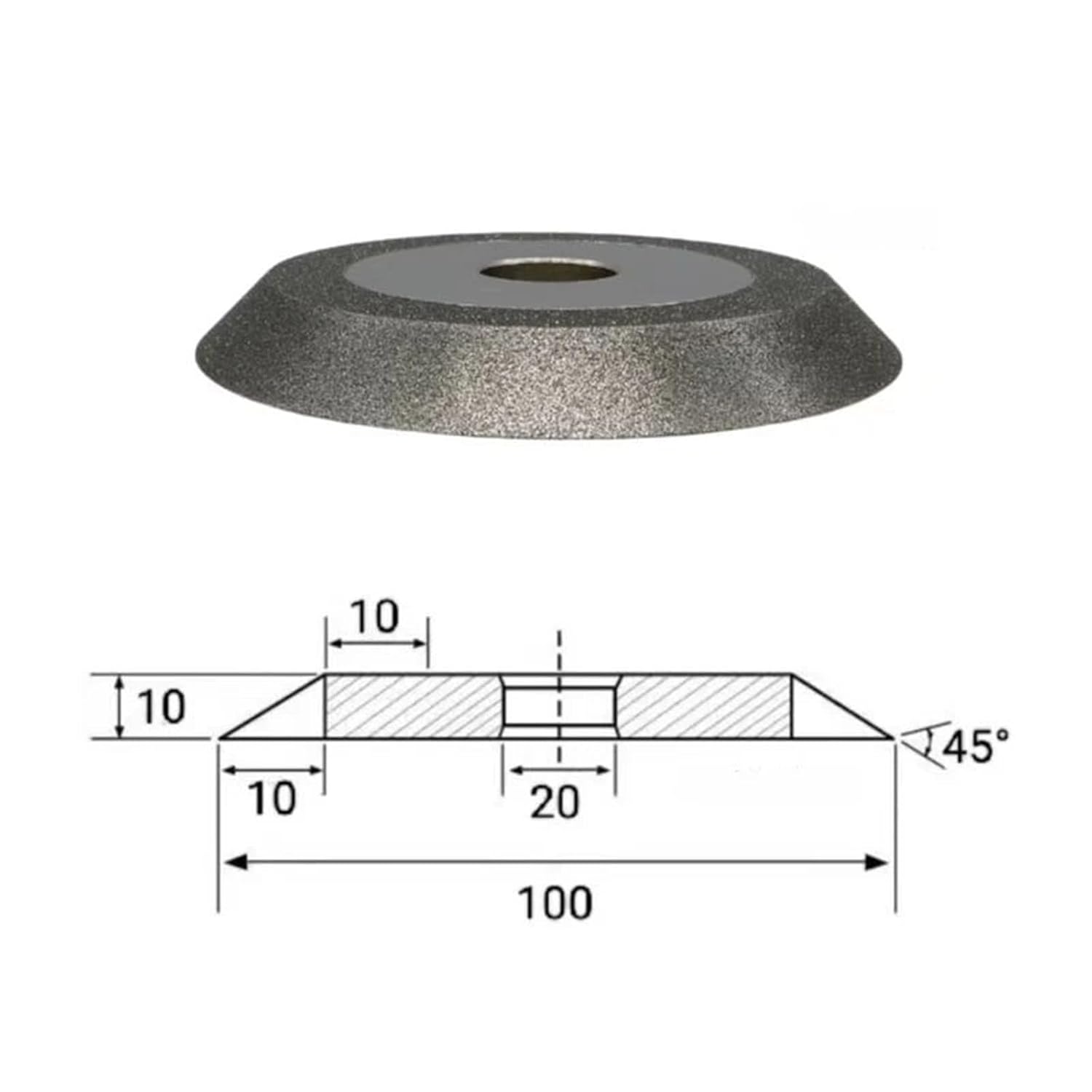 4/5/6 Inch Diamond Wheel 100mm 125mm 150mm TCT Saw Blade Sharpening Tools Diamond Grinding Wheels(150mm. Arbor 32mm,100,45 Degree)