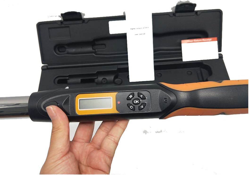 Digital Torque Wrench 1/4 inches Drive with Data Storage Buzzer Setting Max Value 10N.m with 4 Units N.m/in.lb/ft.lb/kgf.cm