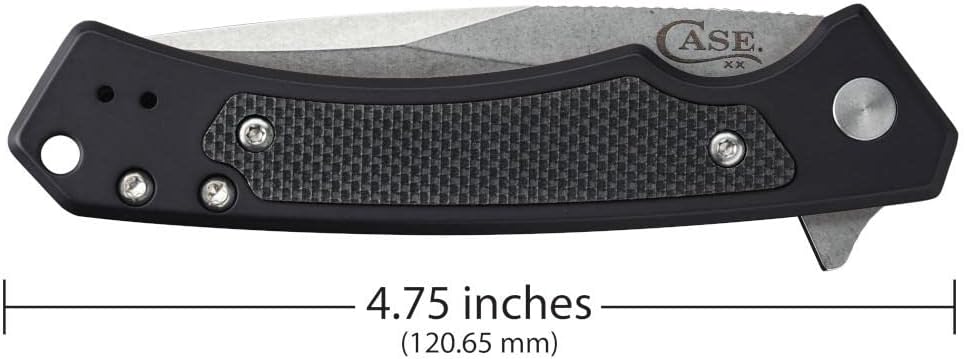 Case XX WR Pocket Knife Marilla EDC, S35VN Drop Point Blade, Black Anodized Aluminum Handle W/Clip #25880 (MARILLA) 4 3/4' Inches Closed
