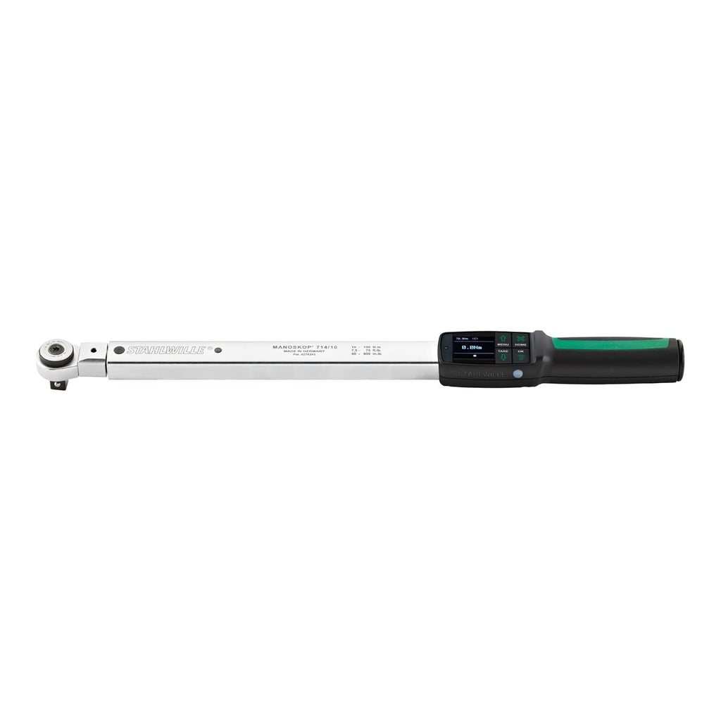 Stahlwille 96501010 MANOSKOP Tightening Angle Torque Wrench, Size 10, 10–100 N.m, Reversible Ratchet Insert, QuickRelease Safety Lock, Made in Germany