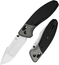 Kizer Staffi Pocket Knife, 3.32' S45VN Folding Knife with Black & Gray Titanium Handle, Clutch Lock EDC Knives with Reversible Pocket Clip for Men Women Ki3695A2