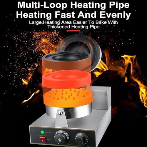 Commercial Electric Burger Waffle Maker - Non-Stick Hamburger Press & Ice Cream Waffle Baker, Dual Function Breakfast Machine for Home Kitchen, Ideal for Delicious Brunch & Easy Cooking
