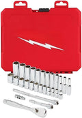48-22-9504 for Milwaukee 1/4' Drive Ratchet & Socket Set Metric w/Portable Carrying Case - 28 PC